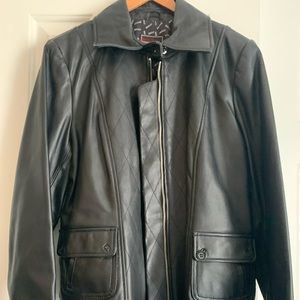 Black leather jacket